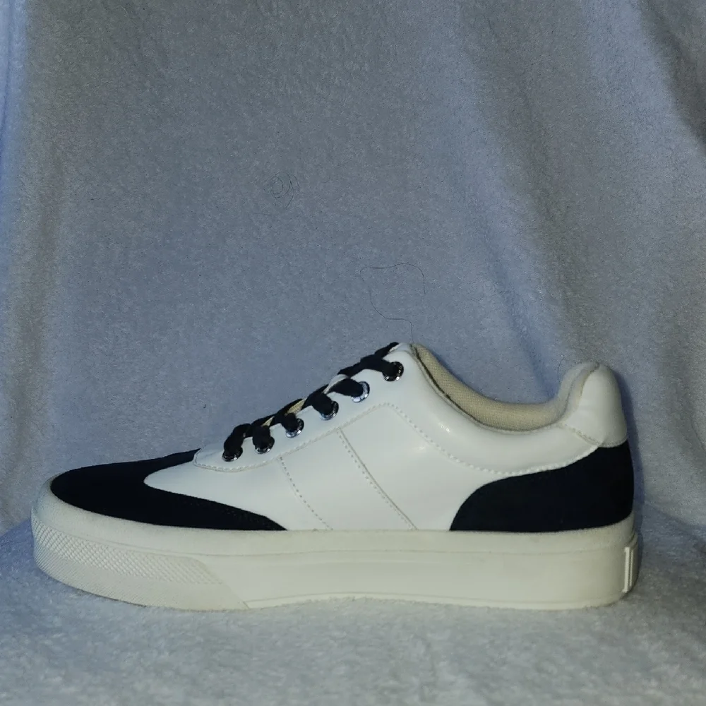 J Slides Women's Platform Sneakers in Black and White